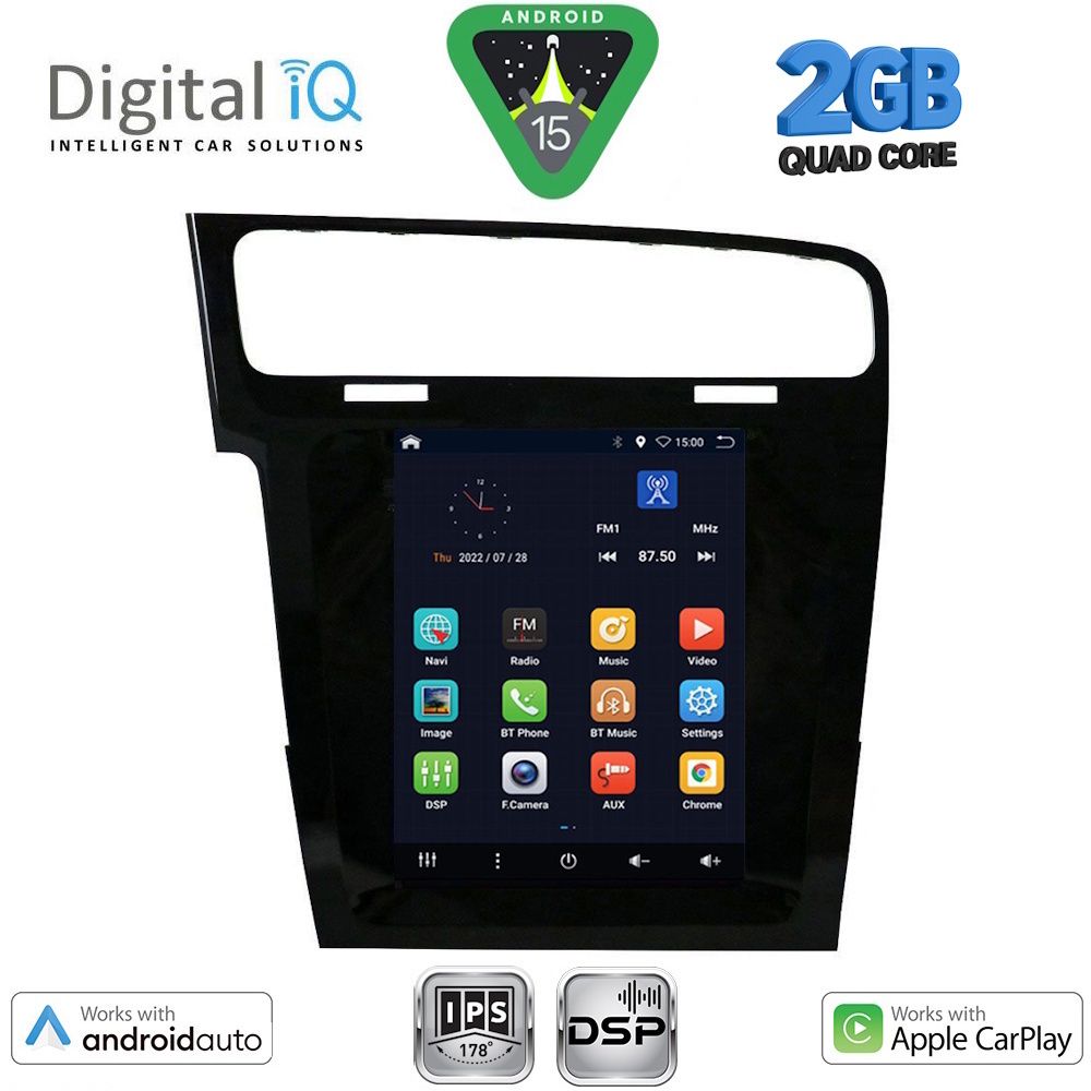 DIGITAL IQ BXC 3985_CPAA TESLA STYLE for VW GOLF 7 mod. 2013-2021 DIGITAL IQ BXC 3985_CPAA TESLA STYLE for VW GOLF 7 mod. 2013-2021