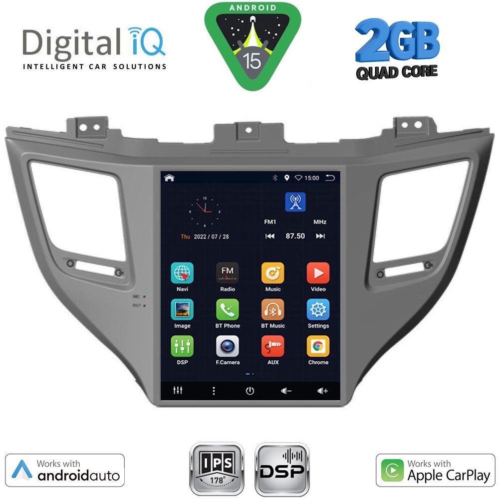 DIGITAL IQ BXC 3997_CPAA TESLA STYLE for HYUNDAI TUCSON mod. 2015-2019 DIGITAL IQ BXC 3997_CPAA TESLA STYLE for HYUNDAI TUCSON mod. 2015-2019
