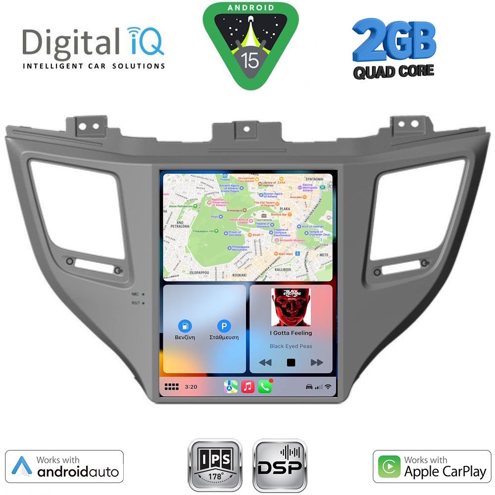 DIGITAL IQ BXC 3997_CPAA TESLA STYLE for HYUNDAI TUCSON mod. 2015-2019 DIGITAL IQ BXC 3997_CPAA TESLA STYLE for HYUNDAI TUCSON mod. 2015-2019