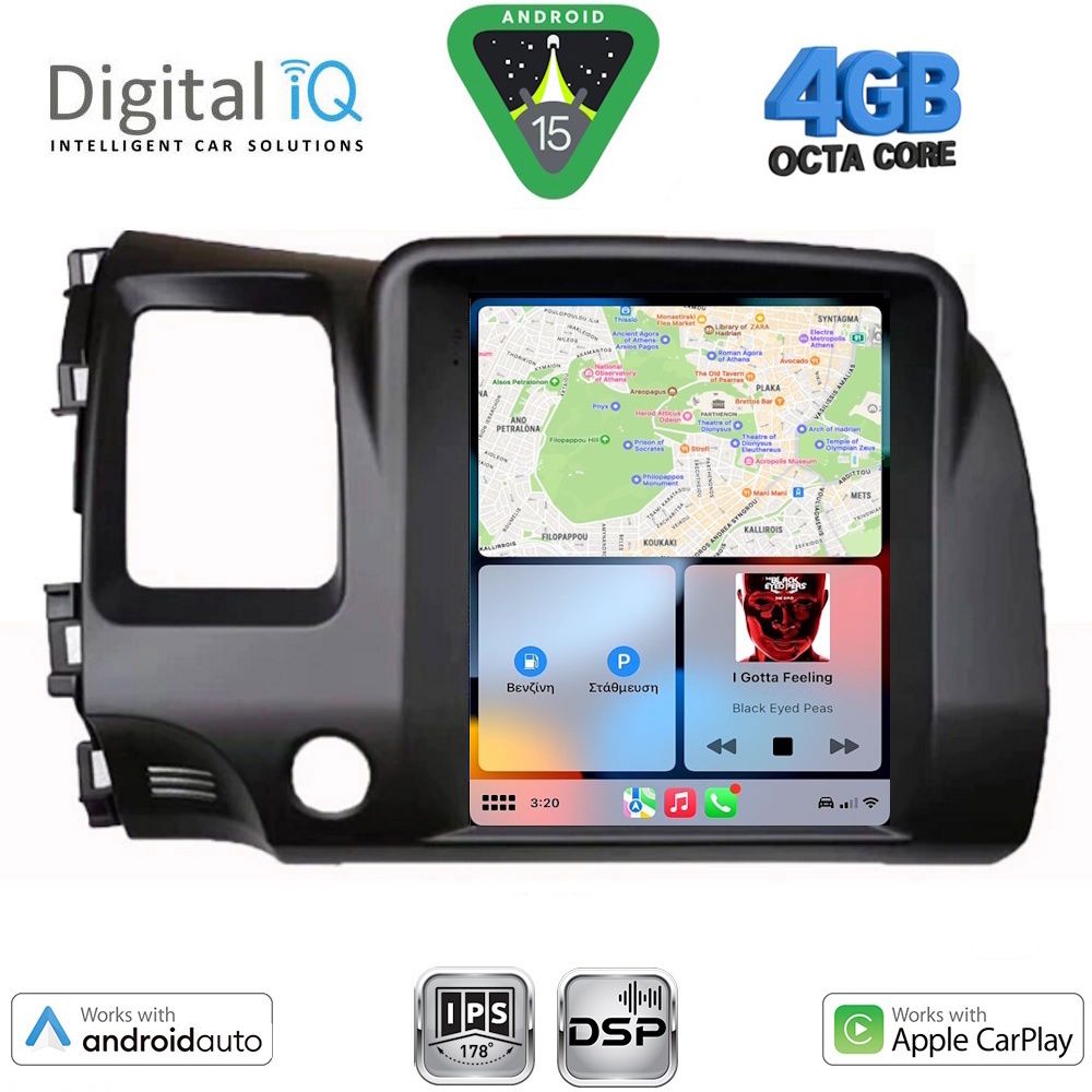 DIGITAL IQ BXF 6988_CPAA TESLA STYLE for HONDA CIVIC 4D mod. 2006-2012 DIGITAL IQ BXF 6988_CPAA TESLA STYLE for HONDA CIVIC 4D mod. 2006-2012