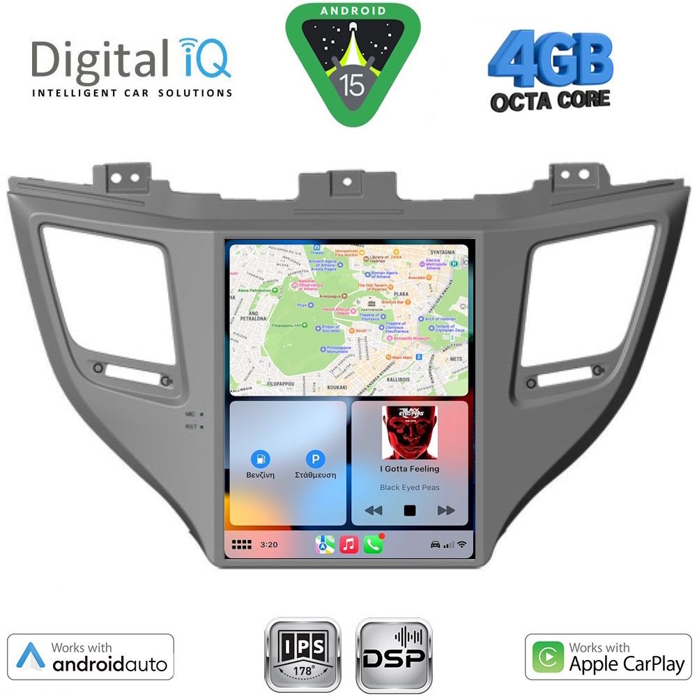 DIGITAL IQ BXF 6997_CPAA TESLA STYLE for HYUNDAI TUCSON mod. 2015-2019 DIGITAL IQ BXF 6997_CPAA TESLA STYLE for HYUNDAI TUCSON mod. 2015-2019