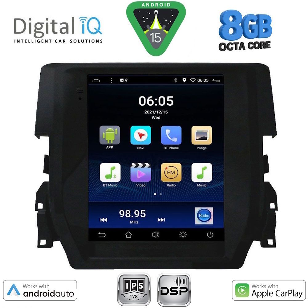 DIGITAL IQ BXF 7975_CPAA TESLA STYLE for HONDA CIVIC mod. 2016-2021 DIGITAL IQ BXF 7975_CPAA TESLA STYLE for HONDA CIVIC mod. 2016-2021