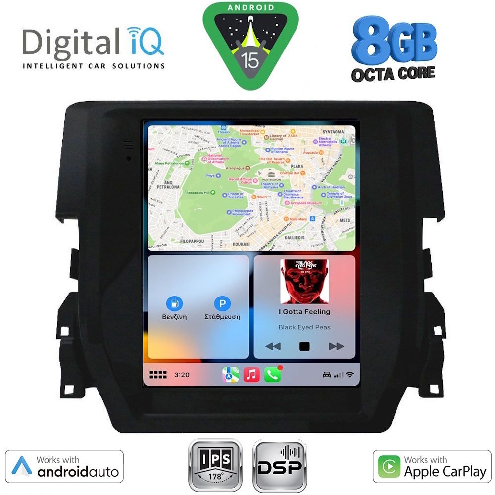 DIGITAL IQ BXF 7975_CPAA TESLA STYLE for HONDA CIVIC mod. 2016-2021 DIGITAL IQ BXF 7975_CPAA TESLA STYLE for HONDA CIVIC mod. 2016-2021