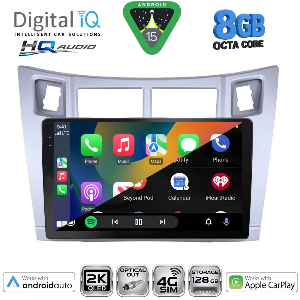 DIGITAL IQ BXK 20736SL_CPAA (9inc) MULTIMEDIA TABLET for TOYOTA YARIS mod. 2006-2011 (SILVER) DIGITAL IQ BXK 20736SL_CPAA (9inc) MULTIMEDIA TABLET for TOYOTA YARIS mod. 2006-2011 (SILVER)