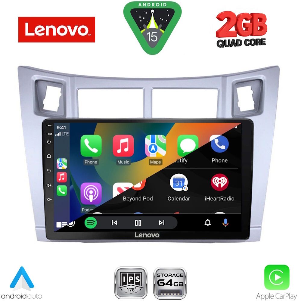 LENOVO LVD 2736SL_CPAA (9inc) MULTIMEDIA TABLET for TOYOTA YARIS mod. 2006-2011 (SILVER) LENOVO LVD 2736SL_CPAA (9inc) MULTIMEDIA TABLET for TOYOTA YARIS mod. 2006-2011 (SILVER)