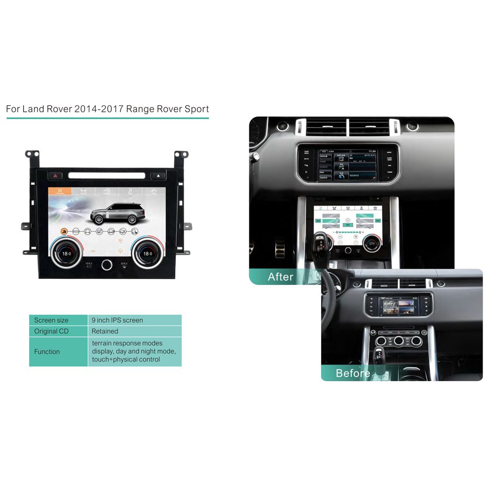 DIGITAL IQ FZ 2006_CL - TOUCHSCREEN CLIMATE CONTROL PANEL (WITH CD) for RANGE ROVER SPORT L494 mod. 2013-2017 DIGITAL IQ FZ 2006_CL - TOUCHSCREEN CLIMATE CONTROL PANEL (WITH CD) for RANGE ROVER SPORT L494 mod. 2013-2017