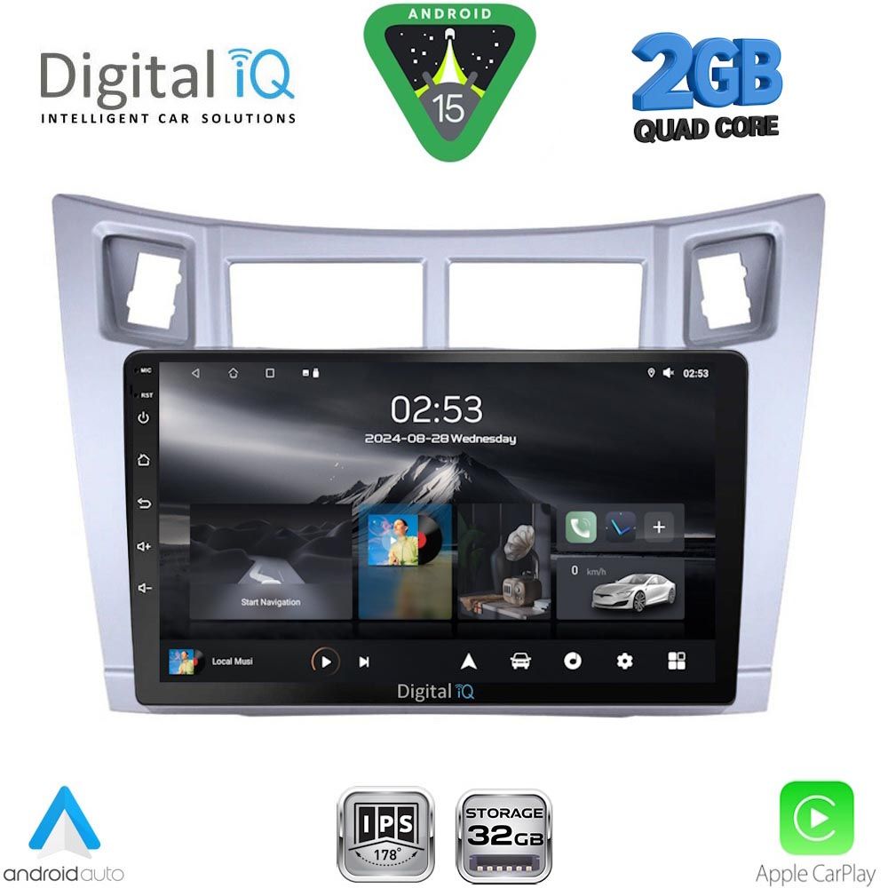 DIGITAL IQ RSD 1736SL_CPAA (9inc) MULTIMEDIA TABLET for TOYOTA YARIS mod. 2006-2011 (SILVER) DIGITAL IQ RSD 1736SL_CPAA (9inc) MULTIMEDIA TABLET for TOYOTA YARIS mod. 2006-2011 (SILVER)