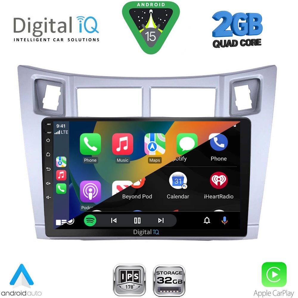 DIGITAL IQ RSD 1736SL_CPAA (9inc) MULTIMEDIA TABLET for TOYOTA YARIS mod. 2006-2011 (SILVER) DIGITAL IQ RSD 1736SL_CPAA (9inc) MULTIMEDIA TABLET for TOYOTA YARIS mod. 2006-2011 (SILVER)
