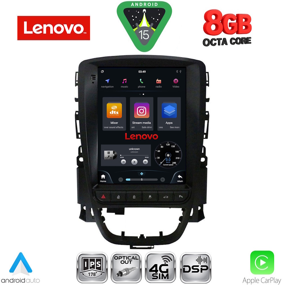 LENOVO SSW 10972_CPA TESLA STYLE for OPEL ASTRA J mod. 2011-2016 LENOVO SSW 10972_CPA TESLA STYLE for OPEL ASTRA J mod. 2011-2016