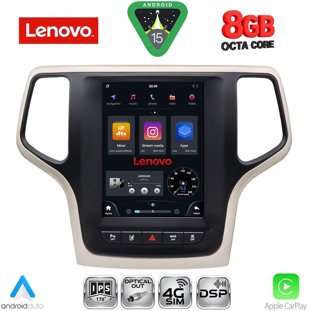 LENOVO SSW 10983_CPA TESLA STYLE for JEEP GRAND CHEROKEE mod. 2014-2019 LENOVO SSW 10983_CPA TESLA STYLE for JEEP GRAND CHEROKEE mod. 2014-2019