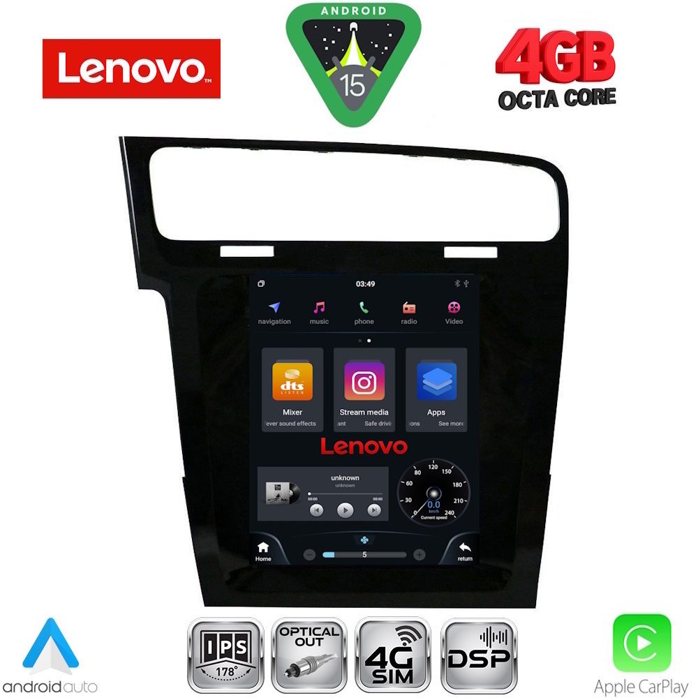 LENOVO SSX 9985_CPA TESLA STYLE for VW GOLF 7 mod. 2013-2021 LENOVO SSX 9985_CPA TESLA STYLE for VW GOLF 7 mod. 2013-2021