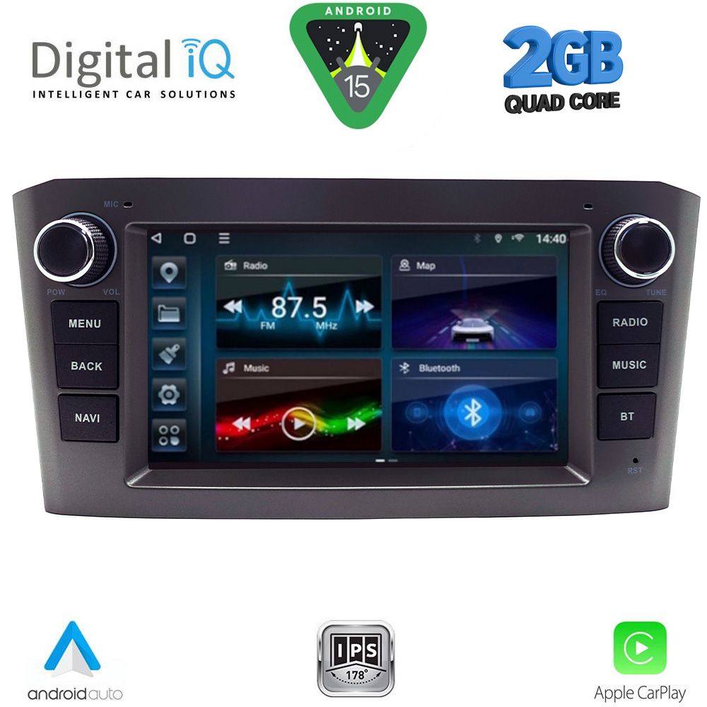 DIGITAL IQ BLD 225BL_CPA (7" DECK) MULTIMEDIA OEM for TOYOTA AVENSIS (T25) mod. 2003-2009 (BLACK) DIGITAL IQ BLD 225BL_CPA (7" DECK) MULTIMEDIA OEM for TOYOTA AVENSIS (T25) mod. 2003-2009 (BLACK)