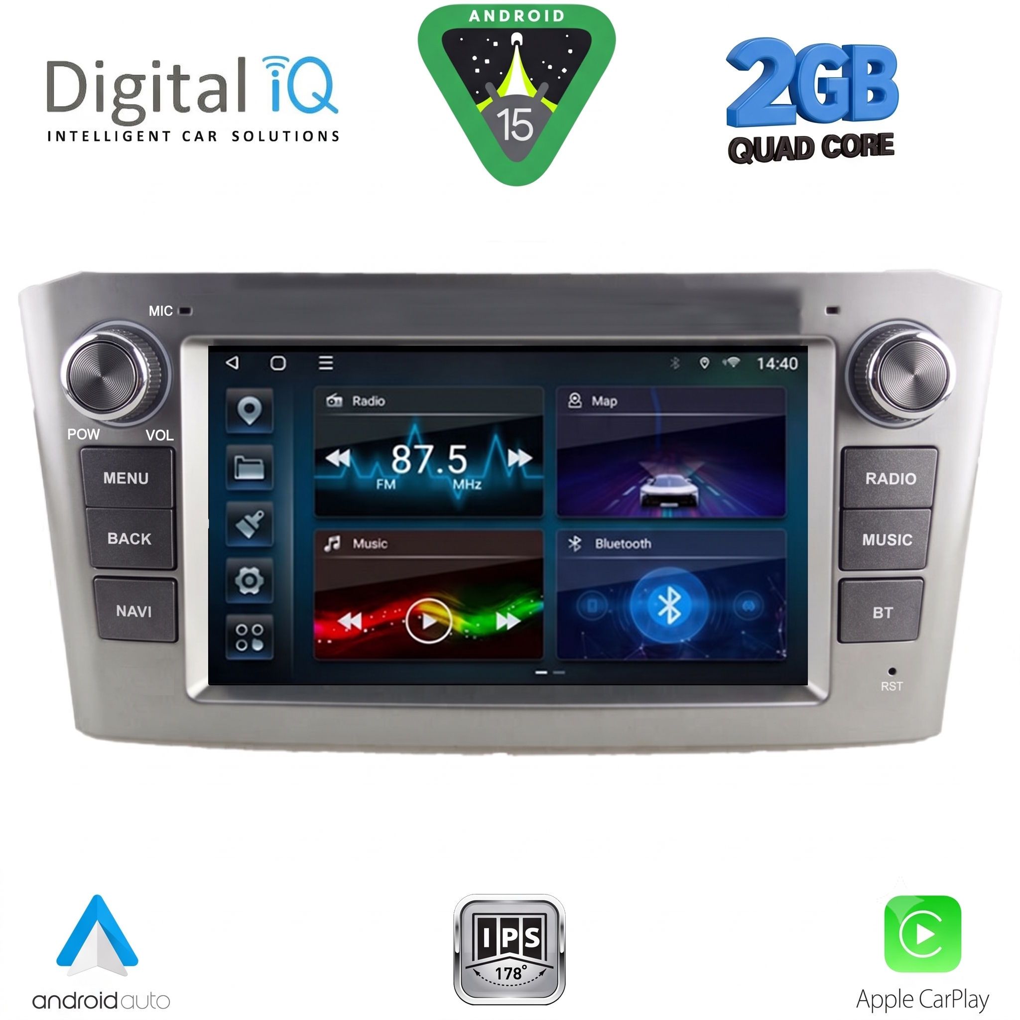 DIGITAL IQ BLD 225SL_CPA (7" DECK) MULTIMEDIA OEM for TOYOTA AVENSIS (T25) mod. 2003-2009 (SILVER) DIGITAL IQ BLD 225SL_CPA (7" DECK) MULTIMEDIA OEM for TOYOTA AVENSIS (T25) mod. 2003-2009 (SILVER)
