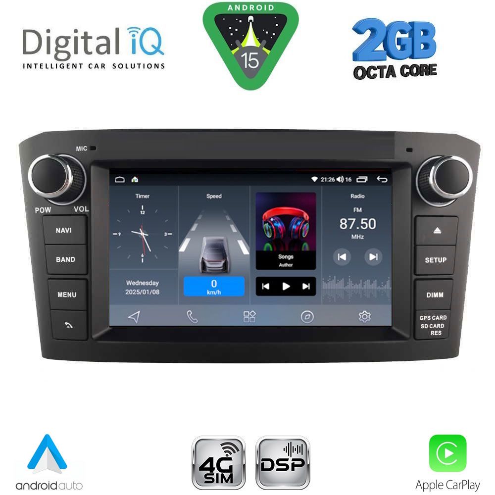 DIGITAL IQ BLF 325BL_CPA (7" DECK) MULTIMEDIA OEM for TOYOTA AVENSIS (T25) mod. 2003-2009 (BLACK) DIGITAL IQ BLF 325BL_CPA (7" DECK) MULTIMEDIA OEM for TOYOTA AVENSIS (T25) mod. 2003-2009 (BLACK)
