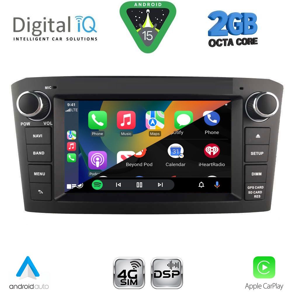 DIGITAL IQ BLF 325BL_CPA (7" DECK) MULTIMEDIA OEM for TOYOTA AVENSIS (T25) mod. 2003-2009 (BLACK) DIGITAL IQ BLF 325BL_CPA (7" DECK) MULTIMEDIA OEM for TOYOTA AVENSIS (T25) mod. 2003-2009 (BLACK)