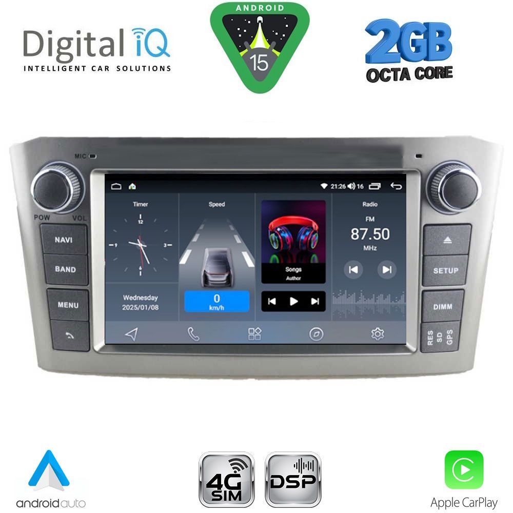 DIGITAL IQ BLF 325SL_CPA (7" DECK) MULTIMEDIA OEM for TOYOTA AVENSIS (T25) mod. 2003-2009 (SILVER) DIGITAL IQ BLF 325SL_CPA (7" DECK) MULTIMEDIA OEM for TOYOTA AVENSIS (T25) mod. 2003-2009 (SILVER)