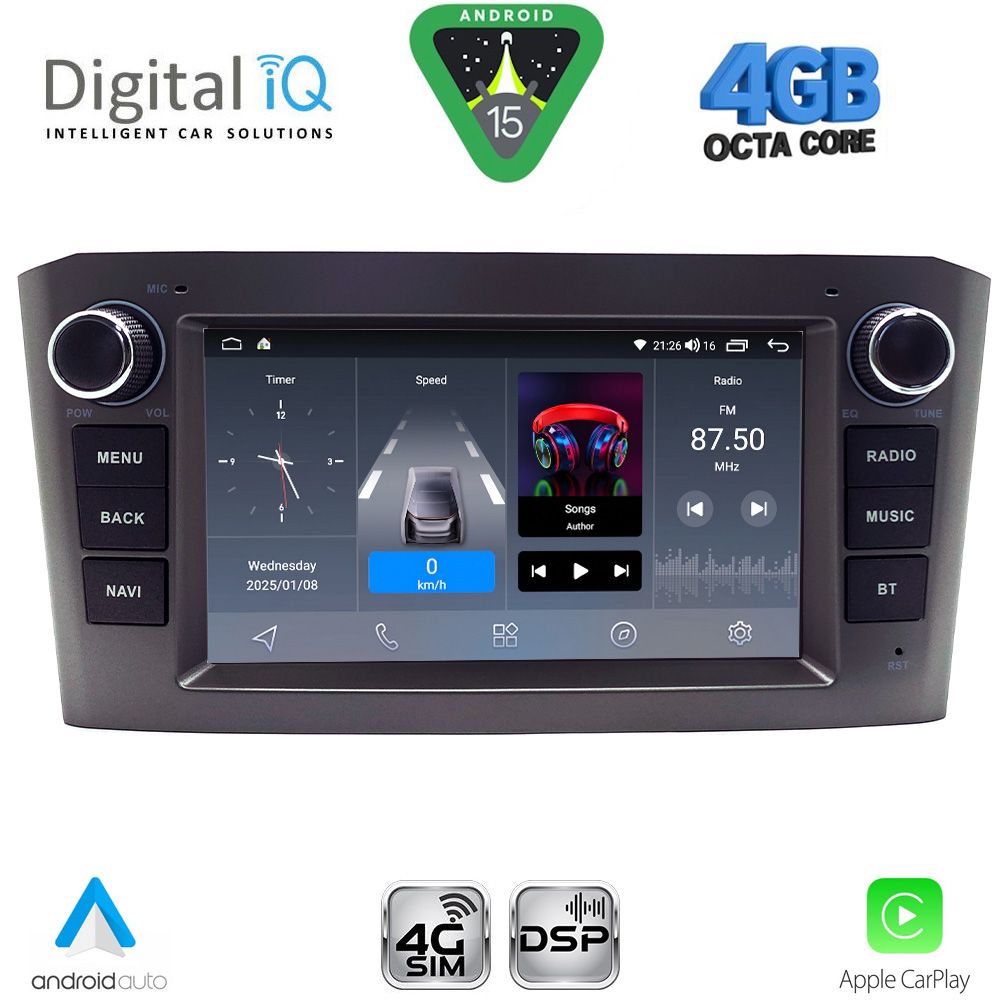 DIGITAL IQ BLG 425BL_CPA (7″ DECK) MULTIMEDIA OEM for TOYOTA AVENSIS (T25) mod. 2003-2009 (BLACK) DIGITAL IQ BLG 425BL_CPA (7″ DECK) MULTIMEDIA OEM for TOYOTA AVENSIS (T25) mod. 2003-2009 (BLACK)