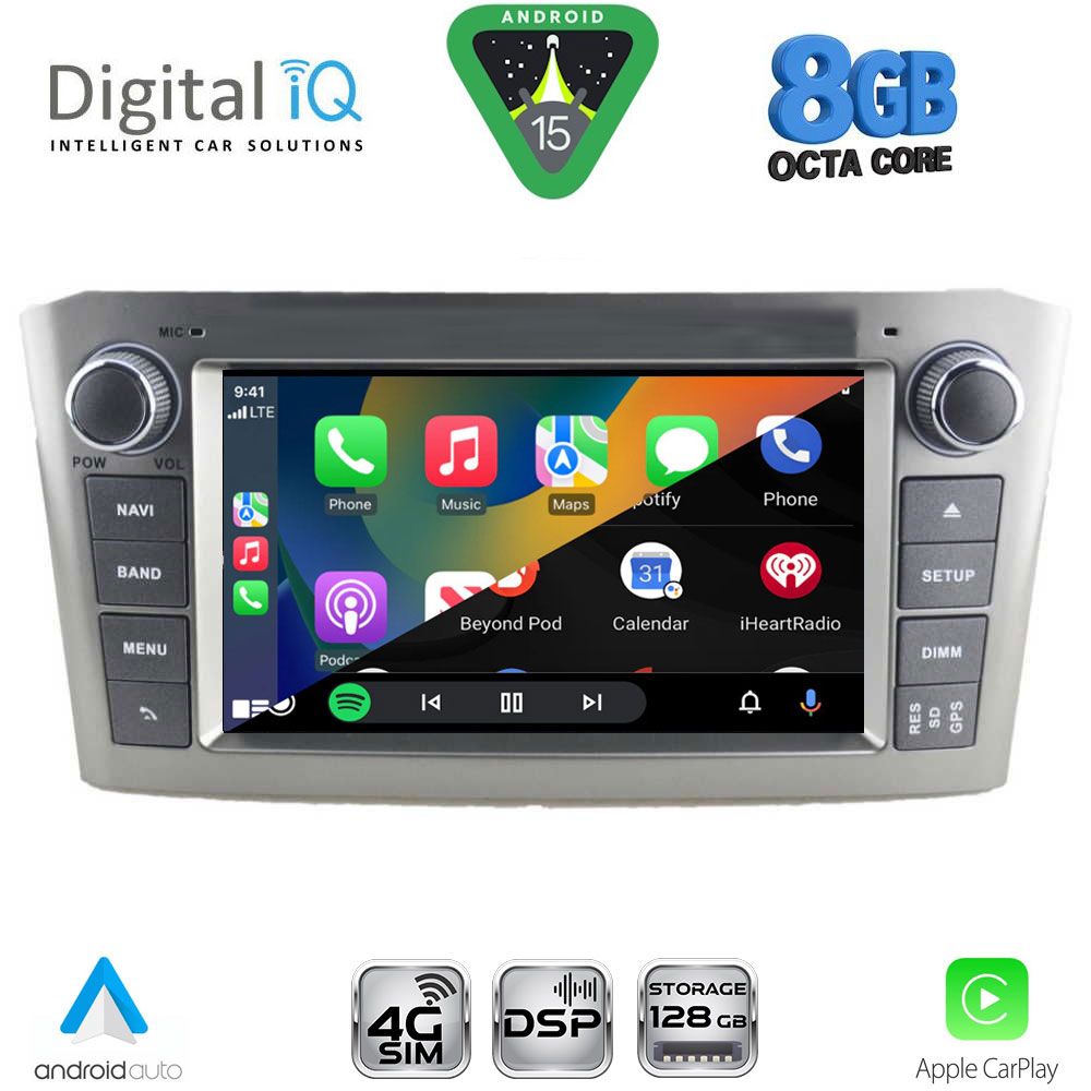 DIGITAL IQ BLM 725SL_CPA (7" DECK) MULTIMEDIA OEM for TOYOTA AVENSIS (T25) mod. 2003-2009 (SILVER) DIGITAL IQ BLM 725SL_CPA (7" DECK) MULTIMEDIA OEM for TOYOTA AVENSIS (T25) mod. 2003-2009 (SILVER)