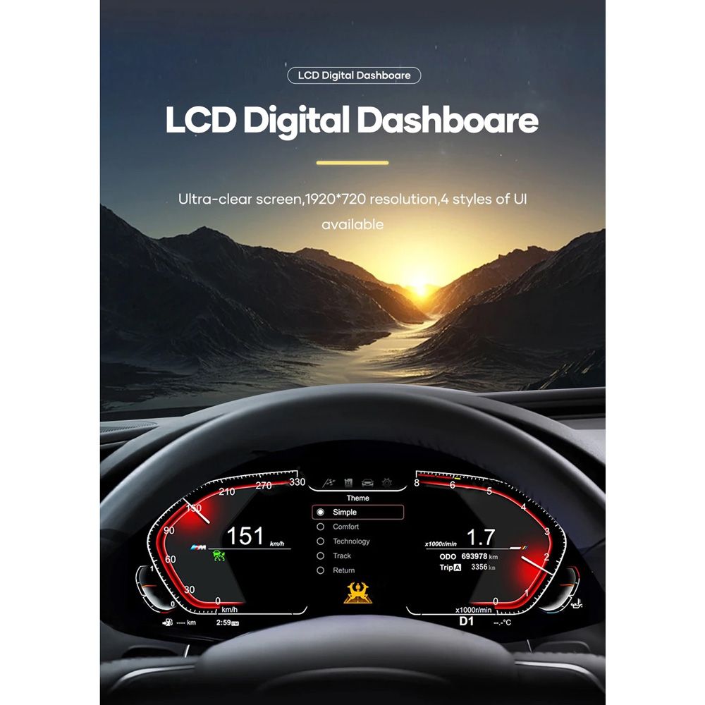DIGITAL IQ DGU 958_DC (12.3in) (DIGITAL INSTRUMENT CLUSTER for BMW 5 Series (E60-E61-E63) mod. 2003-2009 with CCC-CIC system DIGITAL IQ DGU 958_DC (12.3in) (DIGITAL INSTRUMENT CLUSTER for BMW 5 Series (E60-E61-E63) mod. 2003-2009 with CCC-CIC system