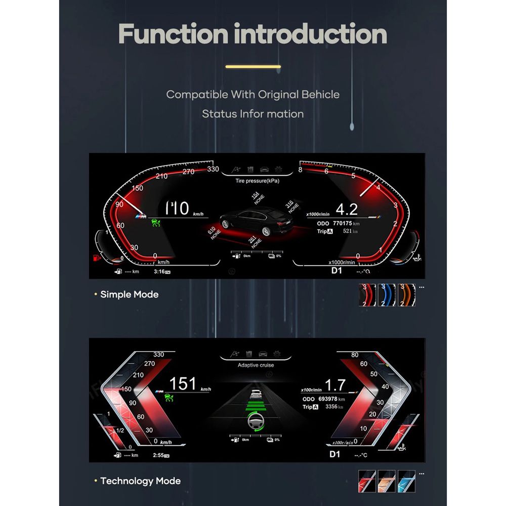 DIGITAL IQ DDD 959_DC (12.3in) DIGITAL INSTRUMENT CLUSTER for BMW 7 Series (E65-E66) mod. 2004-2008 DIGITAL IQ DDD 959_DC (12.3in) DIGITAL INSTRUMENT CLUSTER for BMW 7 Series (E65-E66) mod. 2004-2008
