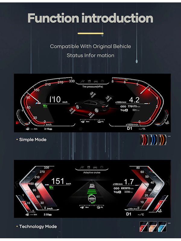 DIGITAL IQ DDD 941_DC (11in) DIGITAL INSTRUMENT CLUSTER for BMW X1 Series E84 mod. 2009-2015 DIGITAL IQ DDD 941_DC (11in) DIGITAL INSTRUMENT CLUSTER for BMW X1 Series E84 mod. 2009-2015