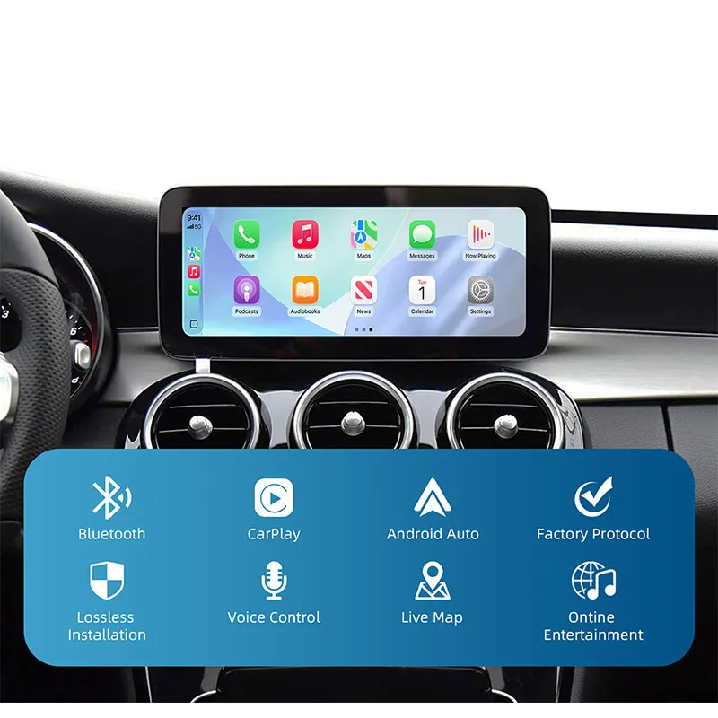 DIGITAL IQ BZ 504F CPAA (WIRELESS CARPLAY / ANDROID AUTO BOX for MERCEDES mod. 2017-2021 with NTG 5.5 with 10.25" screen - with 2 CAMERAS) DIGITAL IQ BZ 504F CPAA (WIRELESS CARPLAY / ANDROID AUTO BOX for MERCEDES mod. 2017-2021 with NTG 5.5 with 10.25" screen - with 2 CAMERAS)