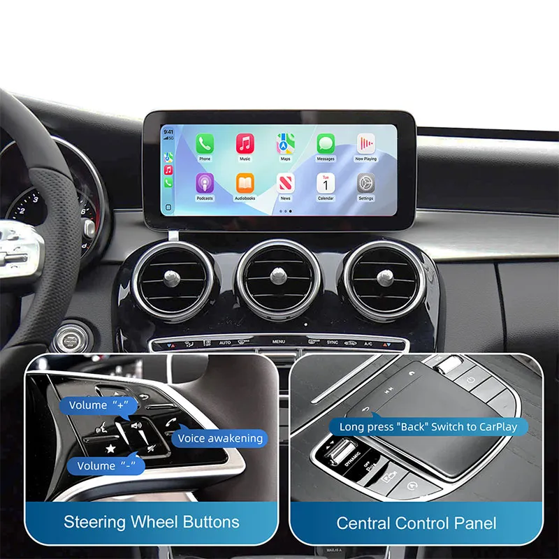 DIGITAL IQ BZ 504F CPAA (WIRELESS CARPLAY / ANDROID AUTO BOX for MERCEDES mod. 2017-2021 with NTG 5.5 with 10.25" screen - with 2 CAMERAS) DIGITAL IQ BZ 504F CPAA (WIRELESS CARPLAY / ANDROID AUTO BOX for MERCEDES mod. 2017-2021 with NTG 5.5 with 10.25" screen - with 2 CAMERAS)