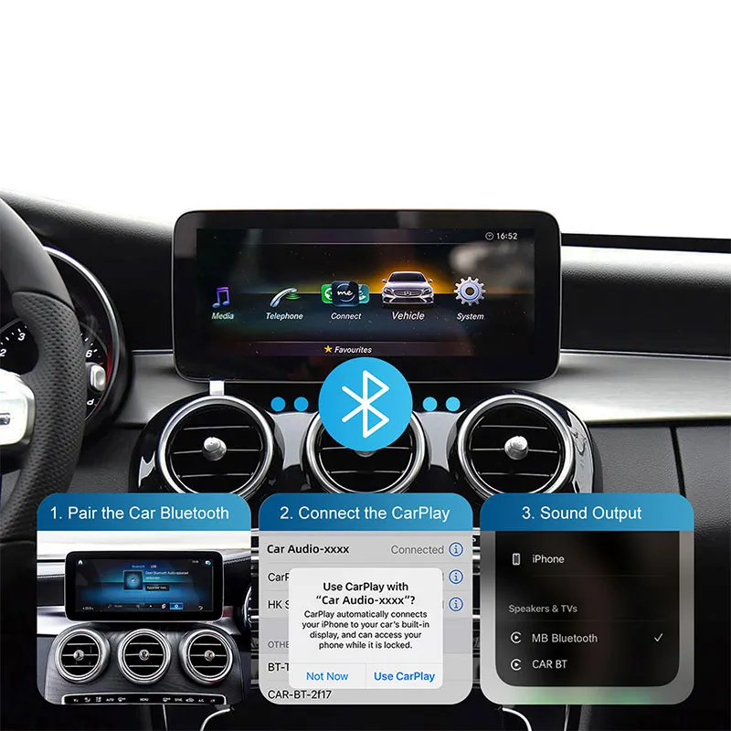 DIGITAL IQ BZ 504F CPAA (WIRELESS CARPLAY / ANDROID AUTO BOX for MERCEDES mod. 2017-2021 with NTG 5.5 with 10.25" screen - with 2 CAMERAS) DIGITAL IQ BZ 504F CPAA (WIRELESS CARPLAY / ANDROID AUTO BOX for MERCEDES mod. 2017-2021 with NTG 5.5 with 10.25" screen - with 2 CAMERAS)