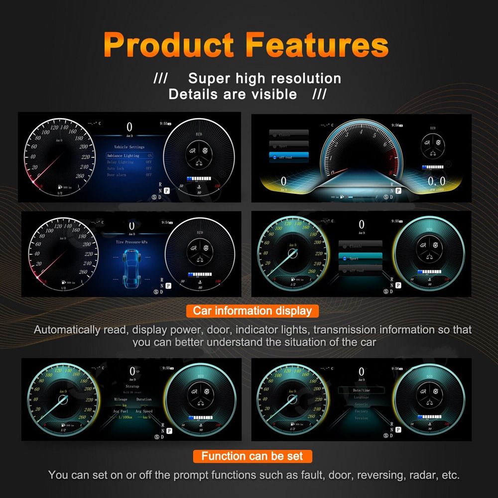 DIGITAL IQ DGU 994_DC (12.3in) DIGITAL INSTRUMENT CLUSTER for MERCEDES VITO (W447) mod. 2016-2020 DIGITAL IQ DGU 994_DC (12.3in) DIGITAL INSTRUMENT CLUSTER for MERCEDES VITO (W447) mod. 2016-2020