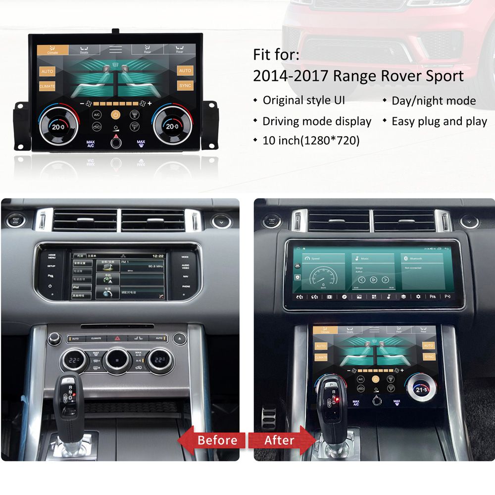 DIGITAL IQ FZ 5022_CL (TOUCHSCREEN CLIMATE CONTROL PANEL (WITHOUT CD) for RANGE ROVER SPORT L494 mod. 2013-2017) DIGITAL IQ FZ 5022_CL (TOUCHSCREEN CLIMATE CONTROL PANEL (WITHOUT CD) for RANGE ROVER SPORT L494 mod. 2013-2017)