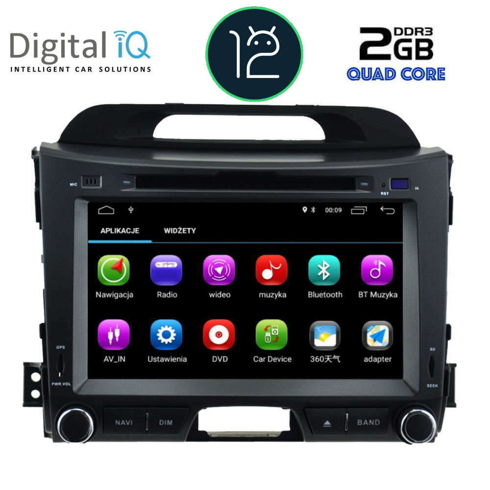 DIGITAL IQ X374M_CPA (8'' DVD) MULTIMEDIA SYSTEM for KIA SPORTAGE mod. 2010-2015 DIGITAL IQ X374M_CPA (8'' DVD) MULTIMEDIA SYSTEM for KIA SPORTAGE mod. 2010-2015