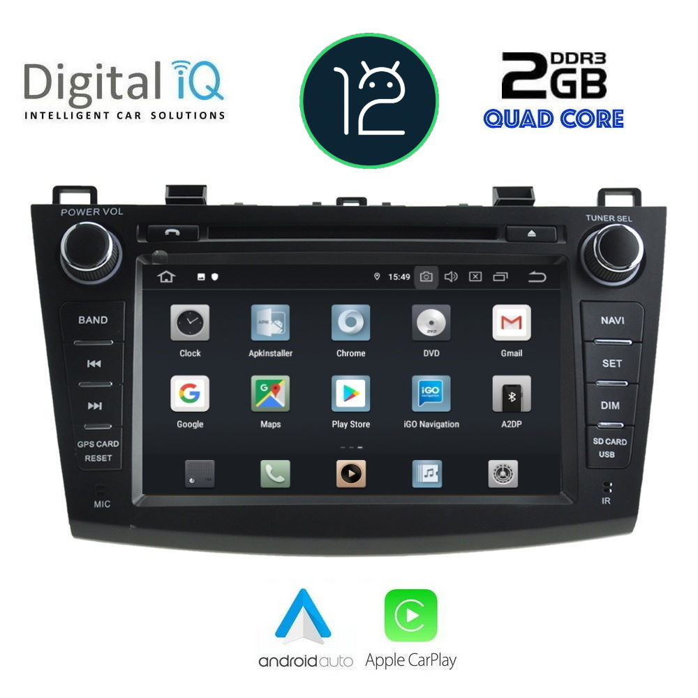 DIGITAL IQ X402_CPA (8'' DVD) MULTIMEDIA SYSTEM for MAZDA 3 mod. 2009-2014 DIGITAL IQ X402_CPA (8'' DVD) MULTIMEDIA SYSTEM for MAZDA 3 mod. 2009-2014