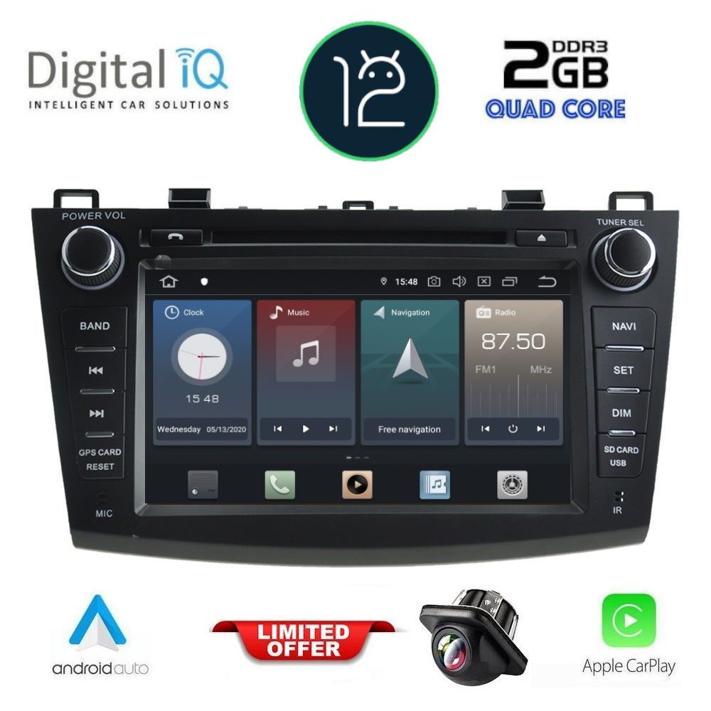 DIGITAL IQ X402_CPA (8'' DVD) MULTIMEDIA SYSTEM for MAZDA 3 mod. 2009-2014 DIGITAL IQ X402_CPA (8'' DVD) MULTIMEDIA SYSTEM for MAZDA 3 mod. 2009-2014