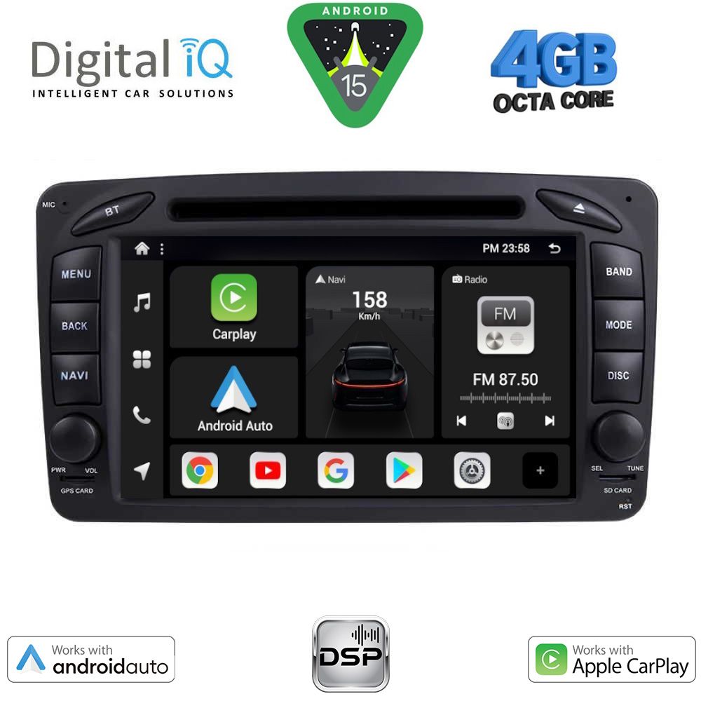 DIGITAL IQ BXF 671_CPAA (7'' DVD) MULTIMEDIA SYSTEM for MERCEDES C (W203) mod. 1999-2004 DIGITAL IQ BXF 671_CPAA (7'' DVD) MULTIMEDIA SYSTEM for MERCEDES C (W203) mod. 1999-2004