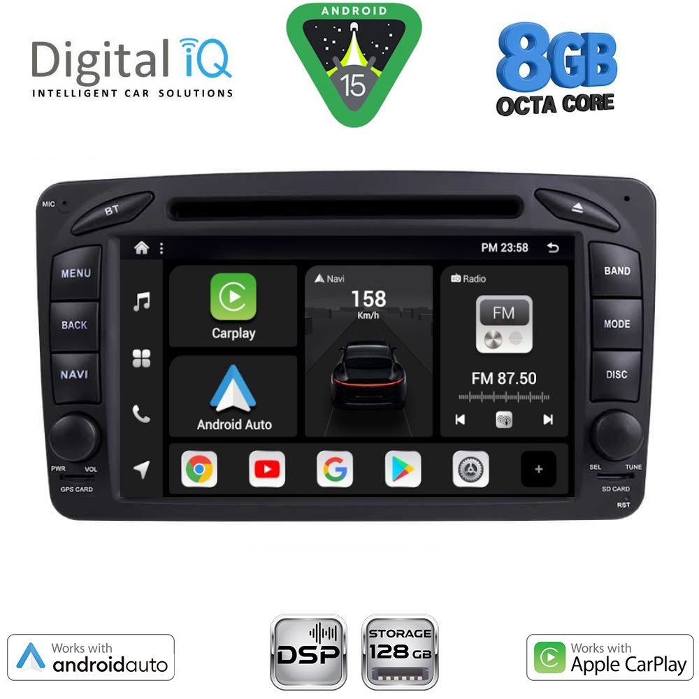 DIGITAL IQ BXF 771_CPAA (7'' DVD) MULTIMEDIA SYSTEM for MERCEDES C (W203) mod. 1999-2004 DIGITAL IQ BXF 771_CPAA (7'' DVD) MULTIMEDIA SYSTEM for MERCEDES C (W203) mod. 1999-2004
