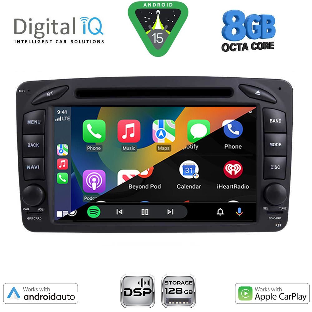 DIGITAL IQ BXF 771_CPAA (7'' DVD) MULTIMEDIA SYSTEM for MERCEDES C (W203) mod. 1999-2004 DIGITAL IQ BXF 771_CPAA (7'' DVD) MULTIMEDIA SYSTEM for MERCEDES C (W203) mod. 1999-2004