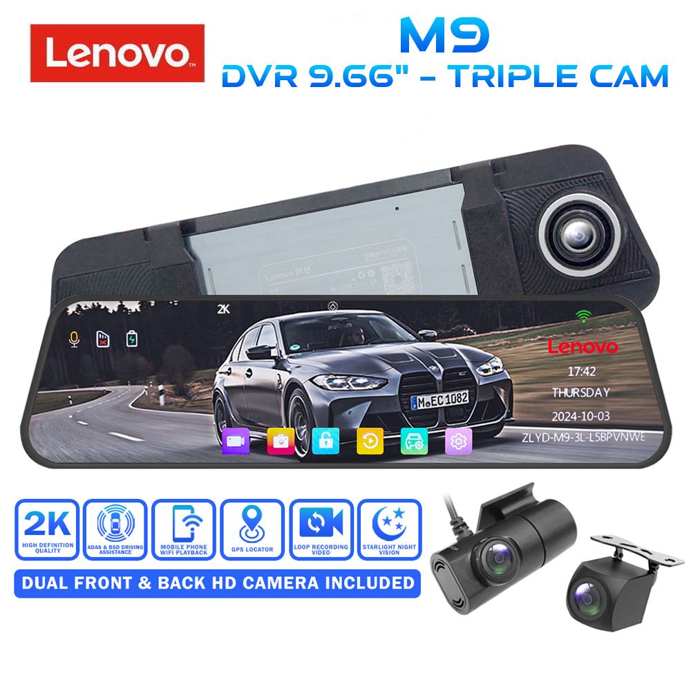 LENOVO DVR M9_2K (9.66'' screen) with 3 cameras LENOVO DVR M9_2K (9.66'' screen) with 3 cameras