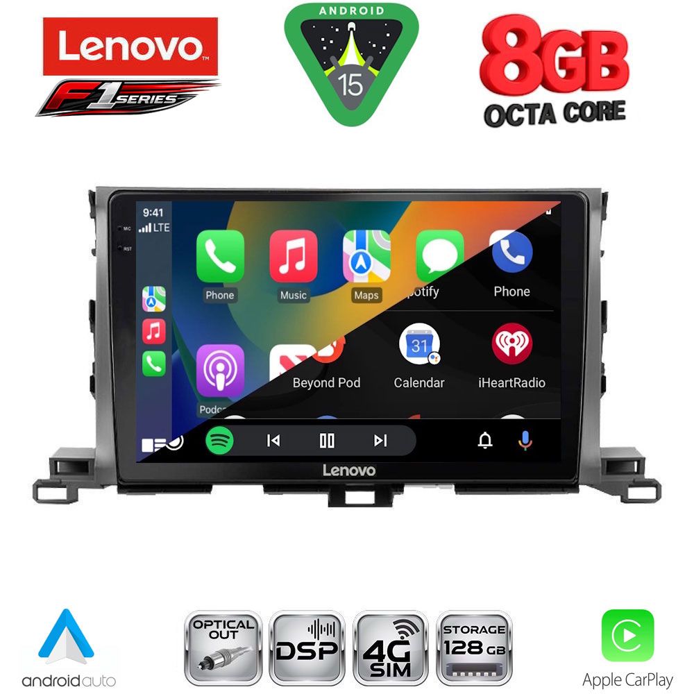 LENOVO SSR 10700_CPA (10inc) MULTIMEDIA TABLET for TOYOTA HIGHLANDER mod. 2014-2019 LENOVO SSR 10700_CPA (10inc) MULTIMEDIA TABLET for TOYOTA HIGHLANDER mod. 2014-2019