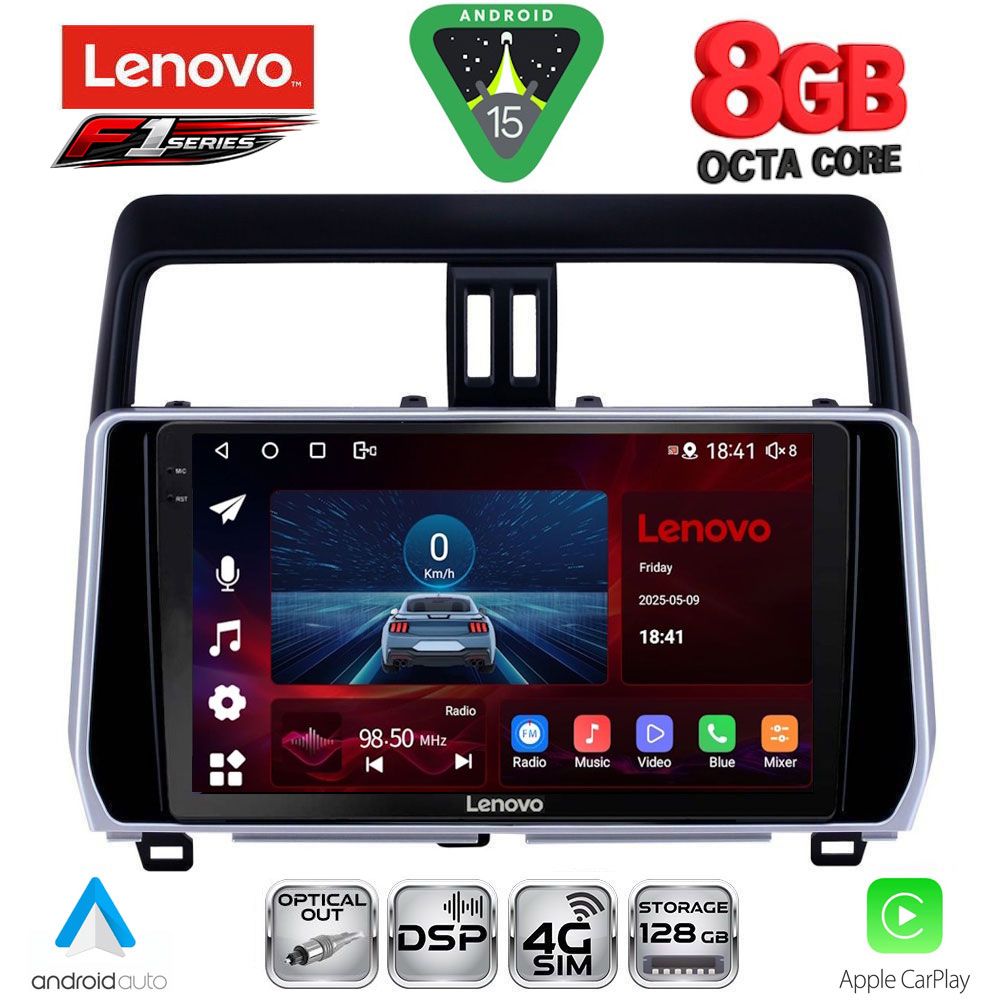 LENOVO SSR 10739_CPA (10inc) MULTIMEDIA TABLET for TOYOTA LAND CRUISER - PRADO mod. 2019-2023 LENOVO SSR 10739_CPA (10inc) MULTIMEDIA TABLET for TOYOTA LAND CRUISER - PRADO mod. 2019-2023