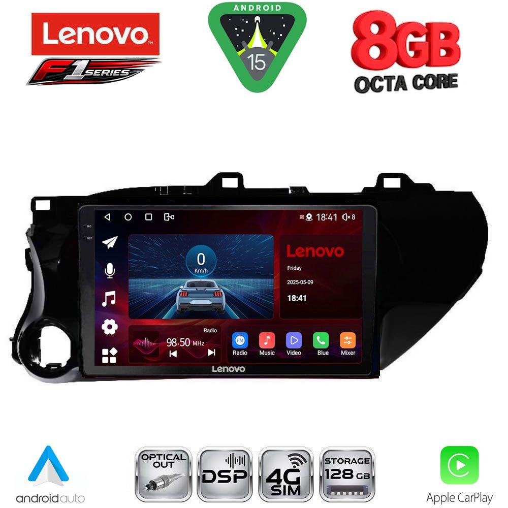 LENOVO SSR 10721_CPA (10inc) MULTIMEDIA TABLET for TOYOTA HILUX mod. 2017-2026 LENOVO SSR 10721_CPA (10inc) MULTIMEDIA TABLET for TOYOTA HILUX mod. 2017-2026