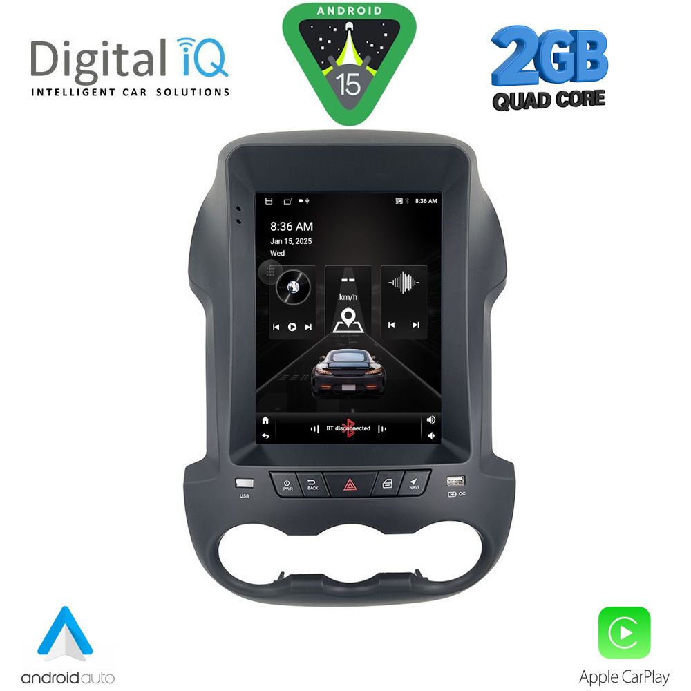 DIGITAL IQ TPD 244_CPA TESLA STYLE for FORD RANGER mod. 2012-2015 DIGITAL IQ TPD 244_CPA TESLA STYLE for FORD RANGER mod. 2012-2015