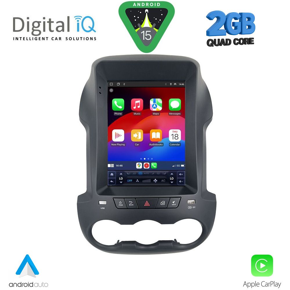 DIGITAL IQ TPD 244_CPA TESLA STYLE for FORD RANGER mod. 2012-2015 DIGITAL IQ TPD 244_CPA TESLA STYLE for FORD RANGER mod. 2012-2015