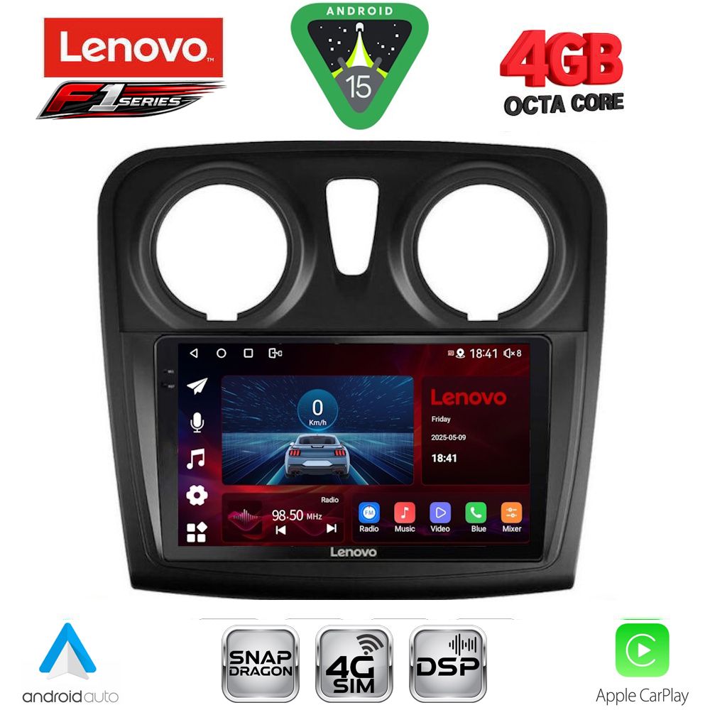 LENOVO SSQ 9108_CPA (9inc) MULTIMEDIA TABLET for DACIA LOGAN – SANDERO mod. 2012-2019 LENOVO SSQ 9108_CPA (9inc) MULTIMEDIA TABLET for DACIA LOGAN – SANDERO mod. 2012-2019