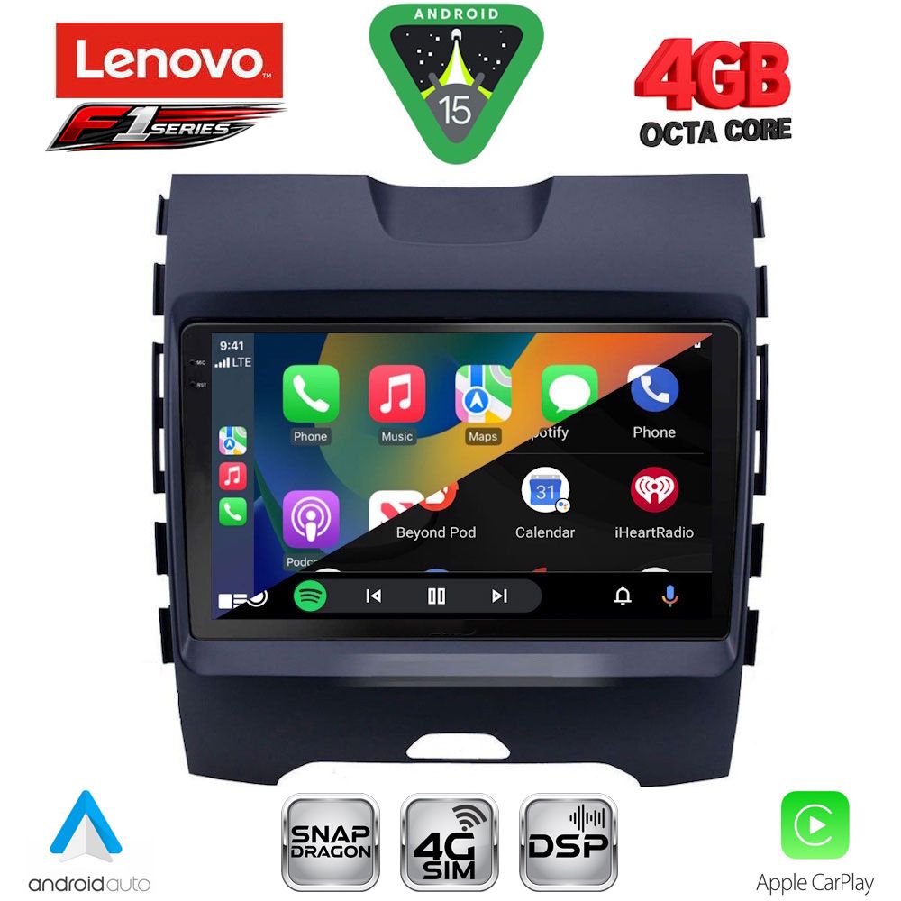 LENOVO SSQ 9152_CPA (9inc) MULTIMEDIA TABLET for FORD EDGE mod. 2015-2023 LENOVO SSQ 9152_CPA (9inc) MULTIMEDIA TABLET for FORD EDGE mod. 2015-2023