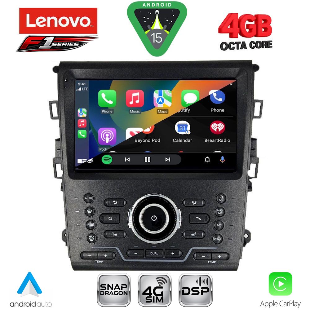LENOVO SSQ 9164_CPA CLIMA (9inc) MULTIMEDIA TABLET for FORD MONDEO mod. 2014-2023 LENOVO SSQ 9164_CPA CLIMA (9inc) MULTIMEDIA TABLET for FORD MONDEO mod. 2014-2023