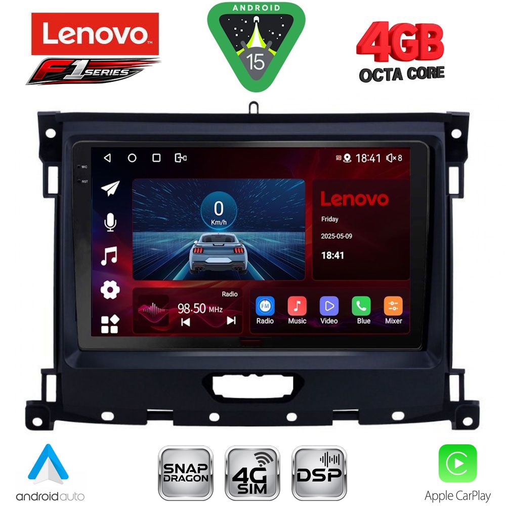 LENOVO SSQ 9173_CPA (9inc) MULTIMEDIA TABLET for FORD RANGER mod. 2018-2023 LENOVO SSQ 9173_CPA (9inc) MULTIMEDIA TABLET for FORD RANGER mod. 2018-2023