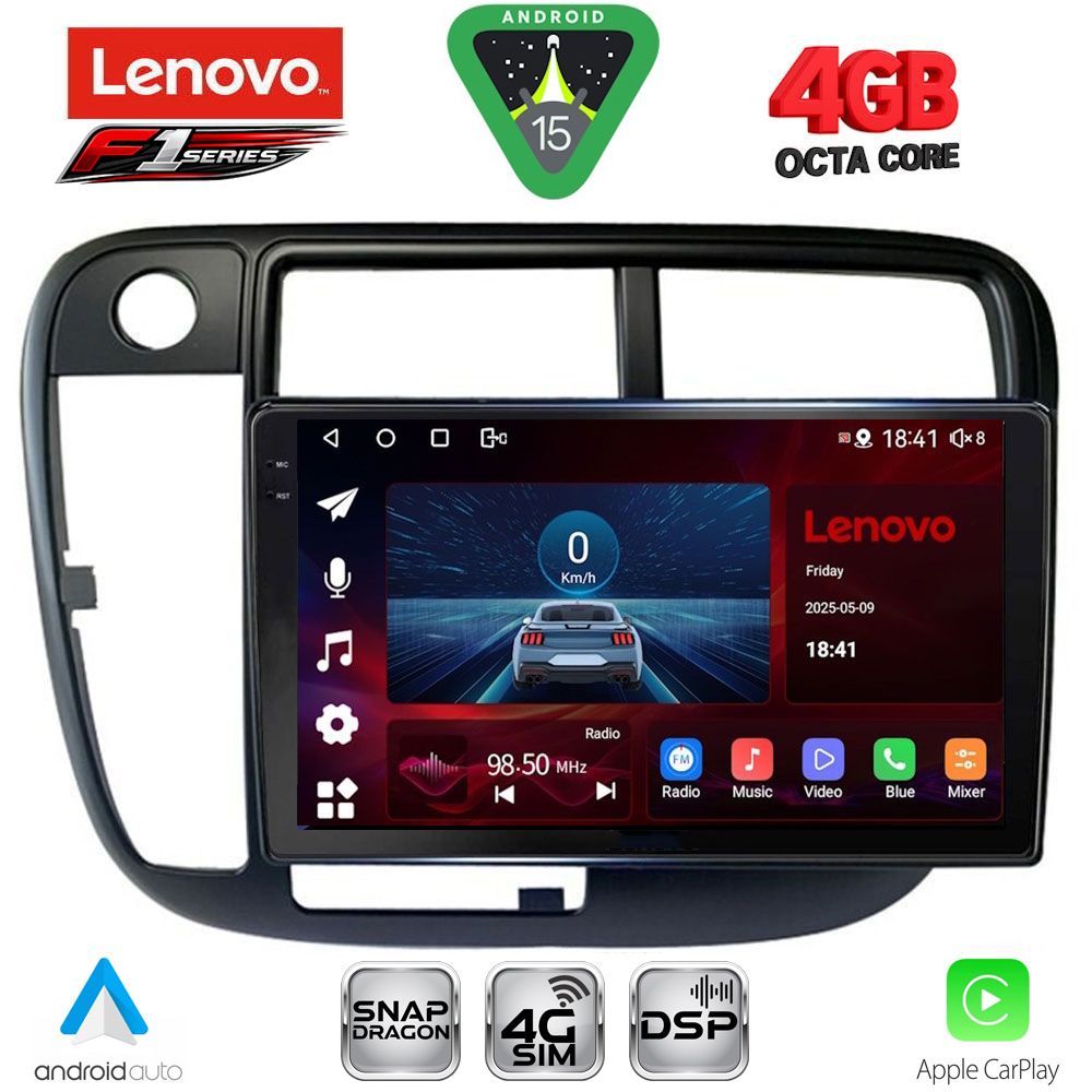 LENOVO SSQ 9186_CPA CLIMA (9inc) MULTIMEDIA TABLET for HONDA CIVIC mod. 1995-2001 LENOVO SSQ 9186_CPA CLIMA (9inc) MULTIMEDIA TABLET for HONDA CIVIC mod. 1995-2001