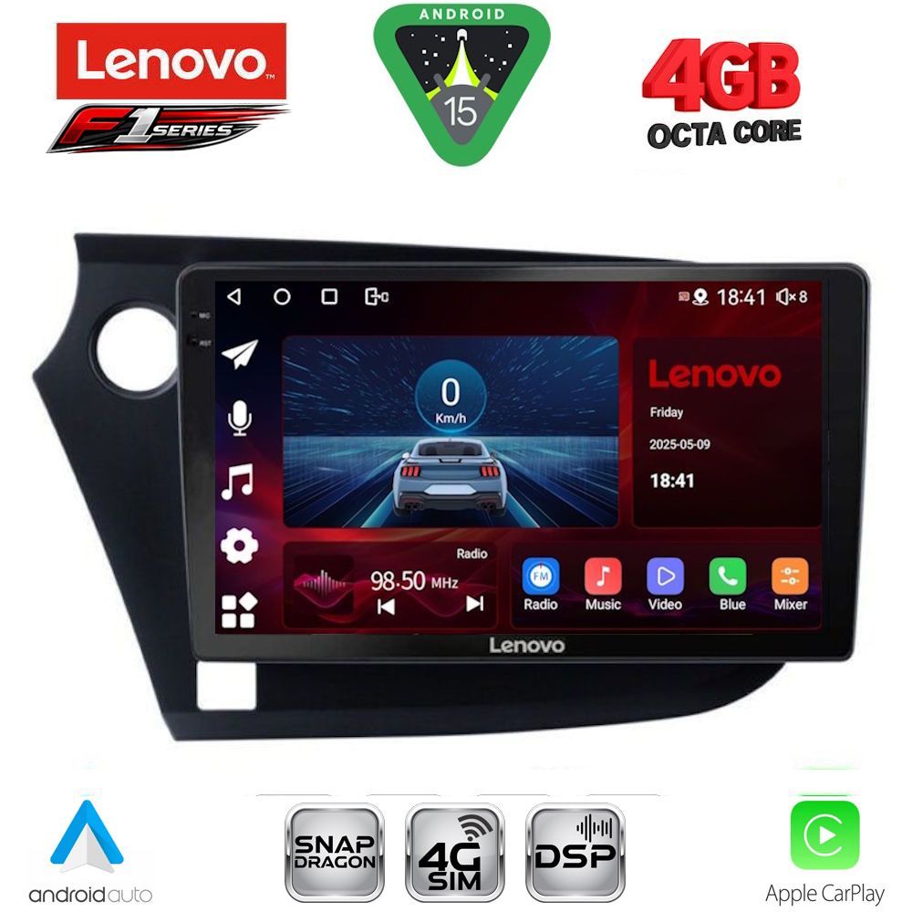 LENOVO SSQ 9205_CPA (9inc) MULTIMEDIA TABLET for HONDA INSIGHT mod. 2009-2014 LENOVO SSQ 9205_CPA (9inc) MULTIMEDIA TABLET for HONDA INSIGHT mod. 2009-2014