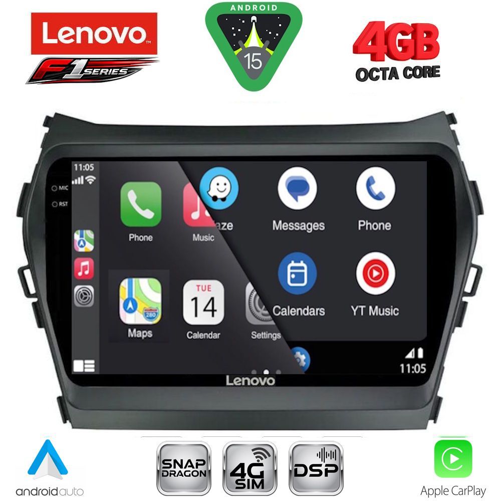 LENOVO SSQ 9238_CPA (9inc) MULTIMEDIA TABLET for HYUNDAI IX45 - SANTA FE mod. 2013-2017 LENOVO SSQ 9238_CPA (9inc) MULTIMEDIA TABLET for HYUNDAI IX45 - SANTA FE mod. 2013-2017