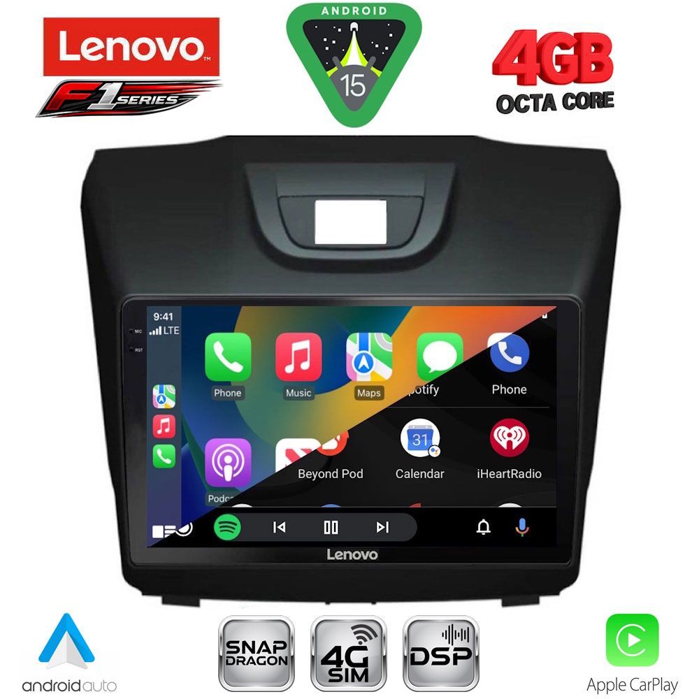 LENOVO SSQ 9255_CPA (9inc) MULTIMEDIA TABLET for ISUZU DMAX mod. 2012-2020 LENOVO SSQ 9255_CPA (9inc) MULTIMEDIA TABLET for ISUZU DMAX mod. 2012-2020